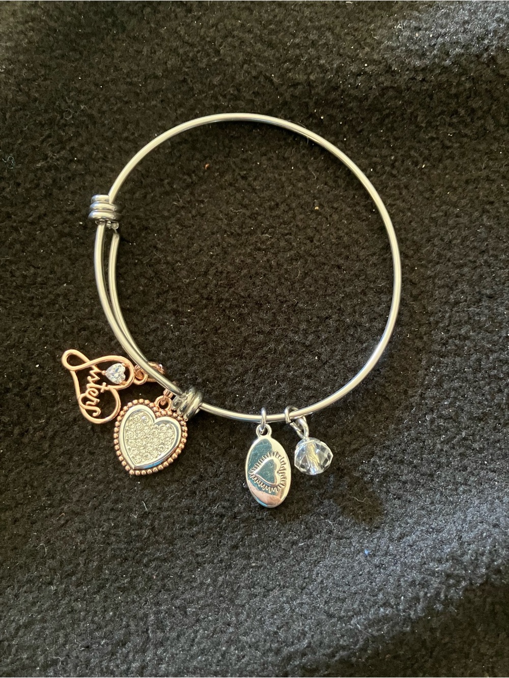 Footnotes Reversible "Always Sisters Forever Friends" Two-Tone Bangle